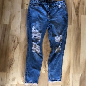 High Rise Super Skinny Crop Vintage Stretch Jeans!